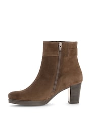 Gabor Wide Fit Dove Reh Suede Ankle Boots - Image 2 of 5