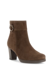 Gabor Wide Fit Dove Reh Suede Ankle Boots - Image 3 of 5