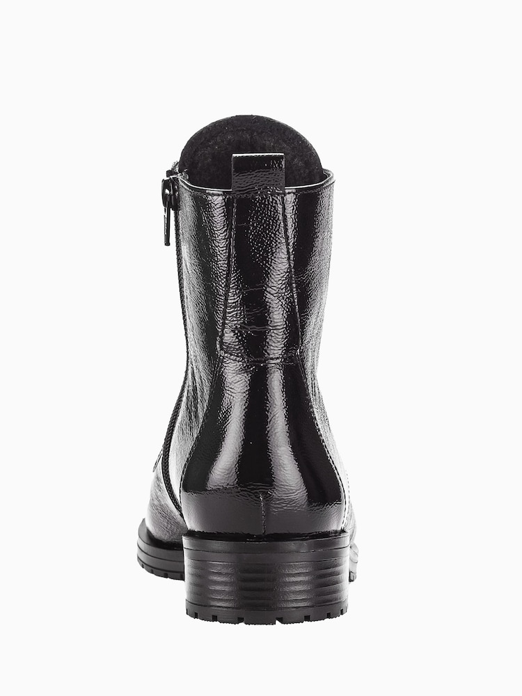Gabor Wide Fit Prissie Black Patent Leather Ankle Boots - Image 5 of 5 Gabor Wide Fit Prissie Black Patent Leather Ankle Boots - Image 5 of 5
