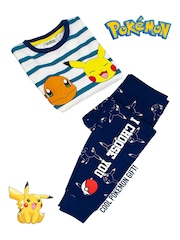 Vanilla Underground Blue Kids Pokemon Long Leg Pyjamas Set - Image 4 of 5
