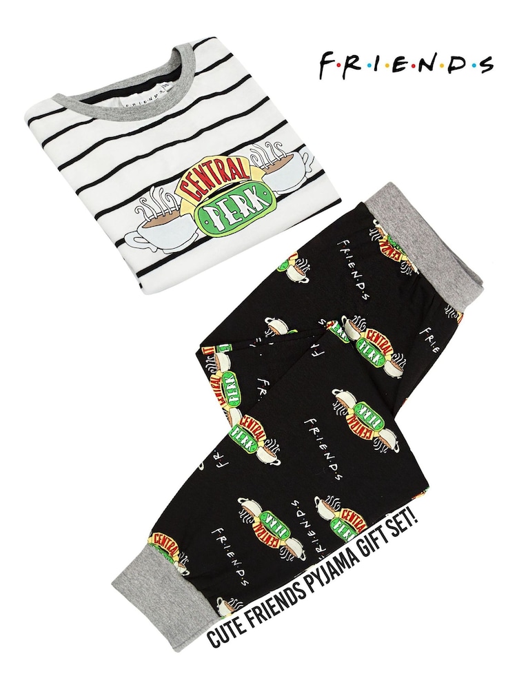 Vanilla Underground White Friends Long Leg 100% Cotton Pyjamas - Image 3 of 6