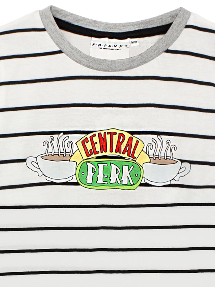 Vanilla Underground White Friends Long Leg 100% Cotton Pyjamas - Image 4 of 6