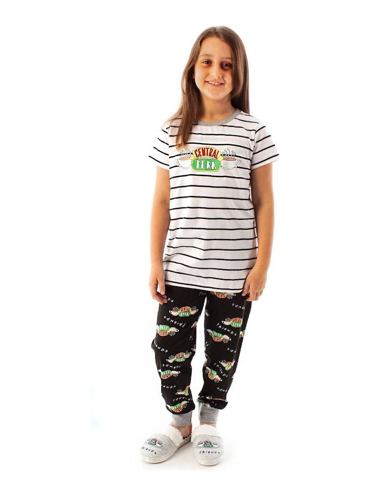 Vanilla Underground White Friends Long Leg 100% Cotton Pyjamas - Image 6 of 6