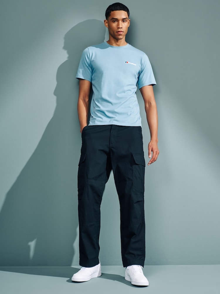 Berghaus Blue Organic Classic Logo 100% Cotton T-Shirt - Image 1 of 6