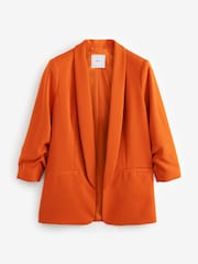 Orange Relaxed Ruched Sleeve Blazer - Image 5 of 6