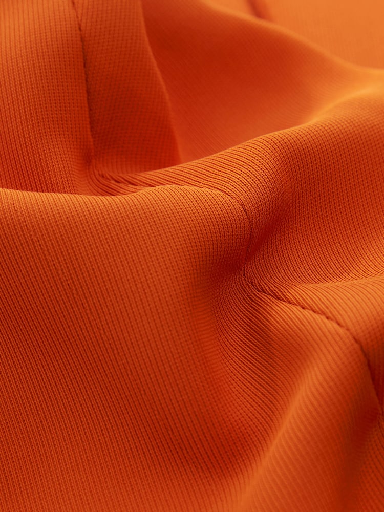 Orange Relaxed Ruched Sleeve Blazer - Image 6 of 6