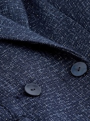 Marineblau/blau - Figurbetonter zweireihiger Bouclé-Blazer - Bild 7 von 7