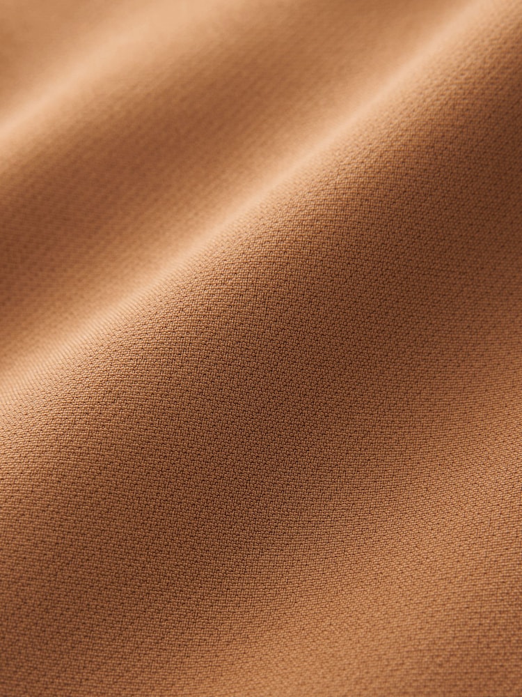 Kamelbraun - Figurbetonter Edge-to-Edge-Blazer aus Krepp - Bild 7 von 7