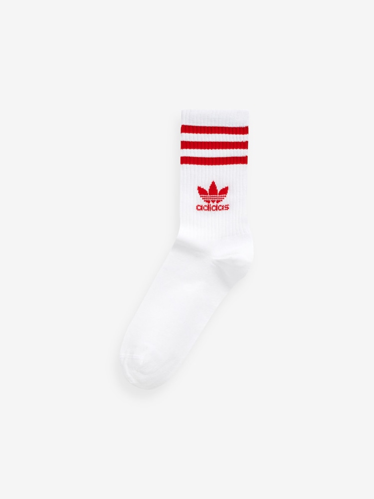 adidas Originals Mid Cut Crew Socks 3 Pairs - Image 3 of 4