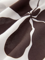 Brown/Ecru Cream Floral Bandeau Maxi Summer Dress - Image 7 of 7