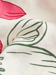 Ecru/Rosa geblümt - Overall mit Puffärmeln - Bild 6 von 6