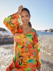 Myleene Klass Pink/Green Cover-Up Kaftan - Image 5 of 10