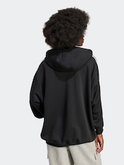 adidas Originals Black Oversized Adicolour 3-Stripes Hoodie - Image 2 of 7