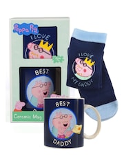 Vanilla Underground Blue Peppa Pig Pusheen Green Mug and Sock Set - Image 1 of 5