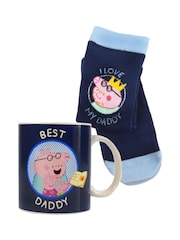 Vanilla Underground Blue Peppa Pig Pusheen Green Mug and Sock Set - Image 2 of 5