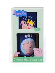 Vanilla Underground Blue Peppa Pig Pusheen Green Mug and Sock Set - Image 5 of 5