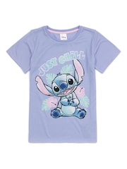 Vanilla Underground Purple Girls Disney Lilo & Stitch Pyjamas 2 Pack - Image 2 of 5