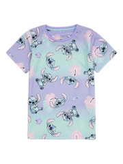 Vanilla Underground Purple Girls Disney Lilo & Stitch Pyjamas 2 Pack - Image 4 of 5