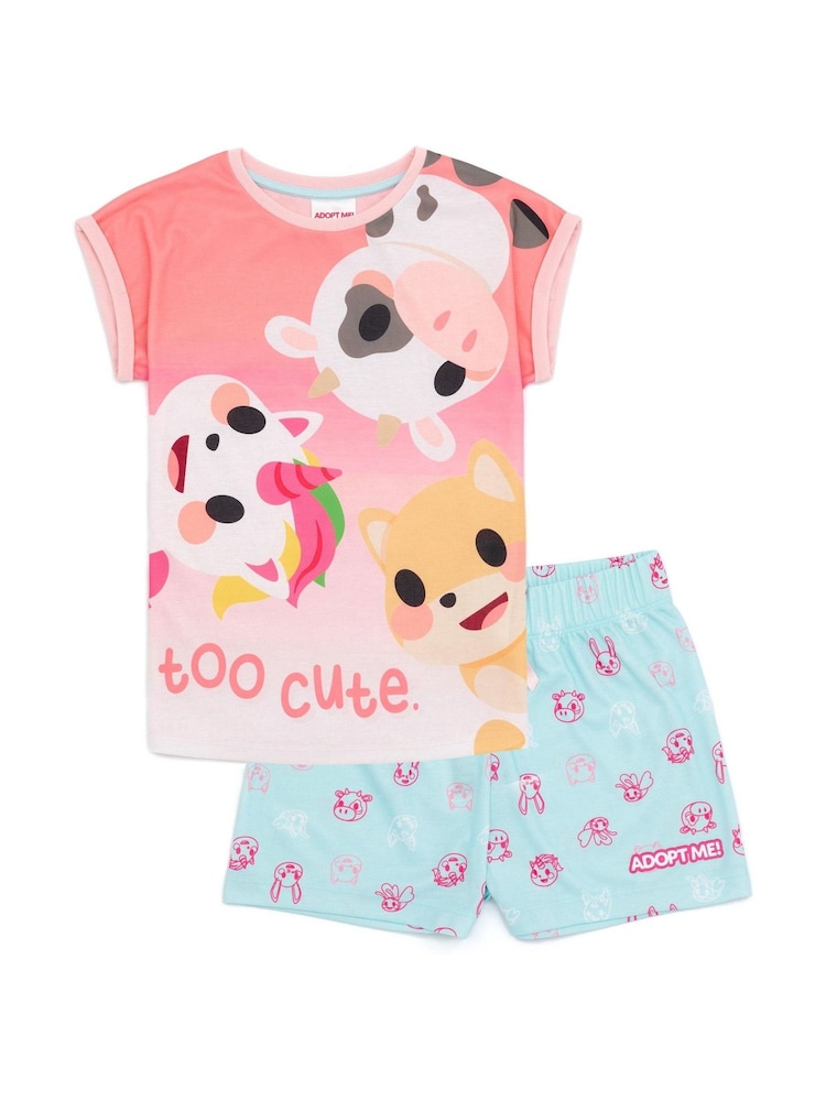Vanilla Underground Pink Adopt Me Girls Licensing Short Pyjamas - Image 1 of 5