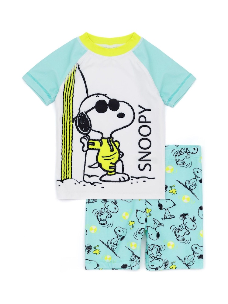 Vanilla Underground Blue Snoopy 2 Piece Swim Set - Image 1 of 5