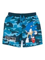 Vanilla Underground Blue Boys Sonic The Hedgehog Licencing Swim Shorts - Image 1 of 6