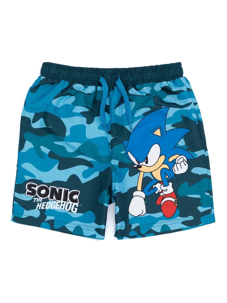 Vanilla Underground Blue Boys Sonic The Hedgehog Licencing Swim Shorts - Image 1 of 6