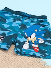 Vanilla Underground Blue Boys Sonic The Hedgehog Licencing Swim Shorts - Image 3 of 6