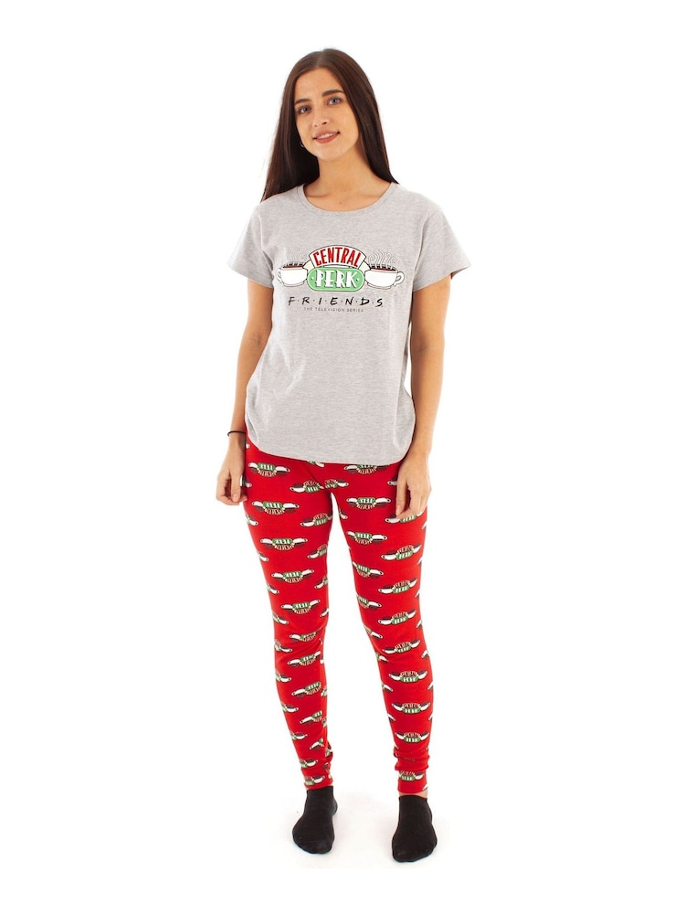 Vanilla Underground Grey Friends Long Leg Pyjamas Set - Image 1 of 5