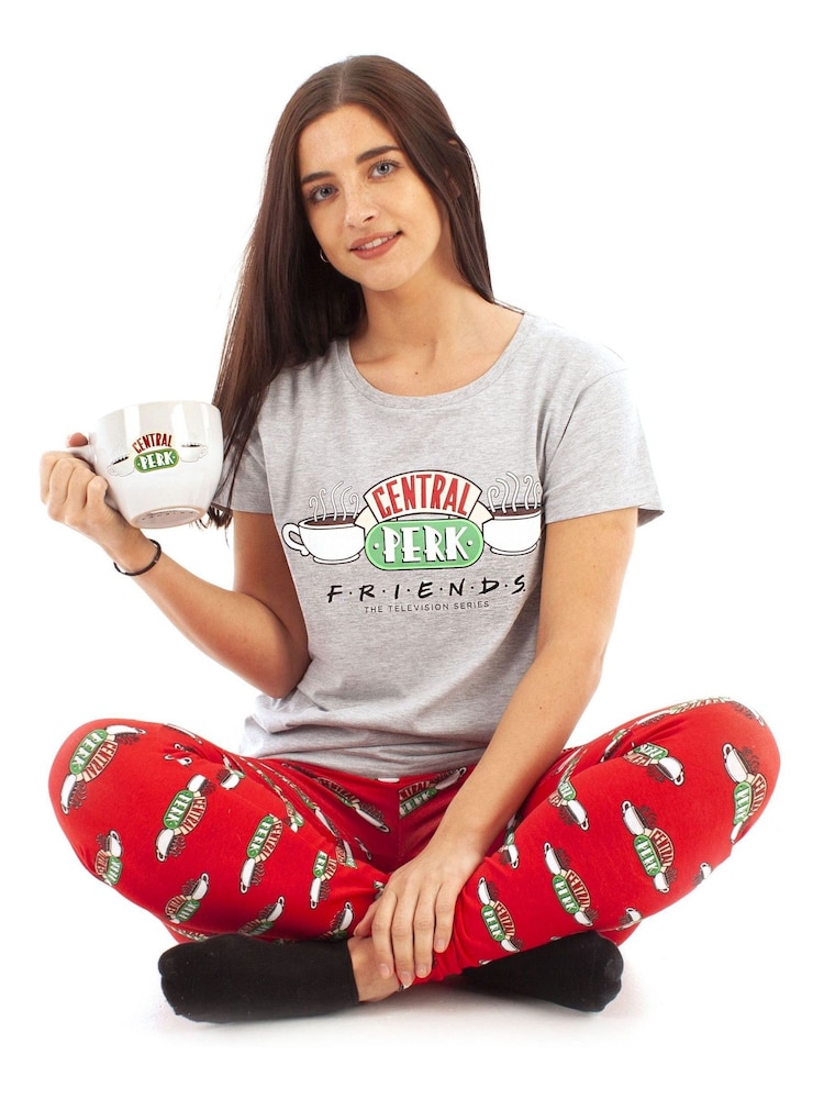 Vanilla Underground Grey Friends Long Leg Pyjamas Set - Image 2 of 5