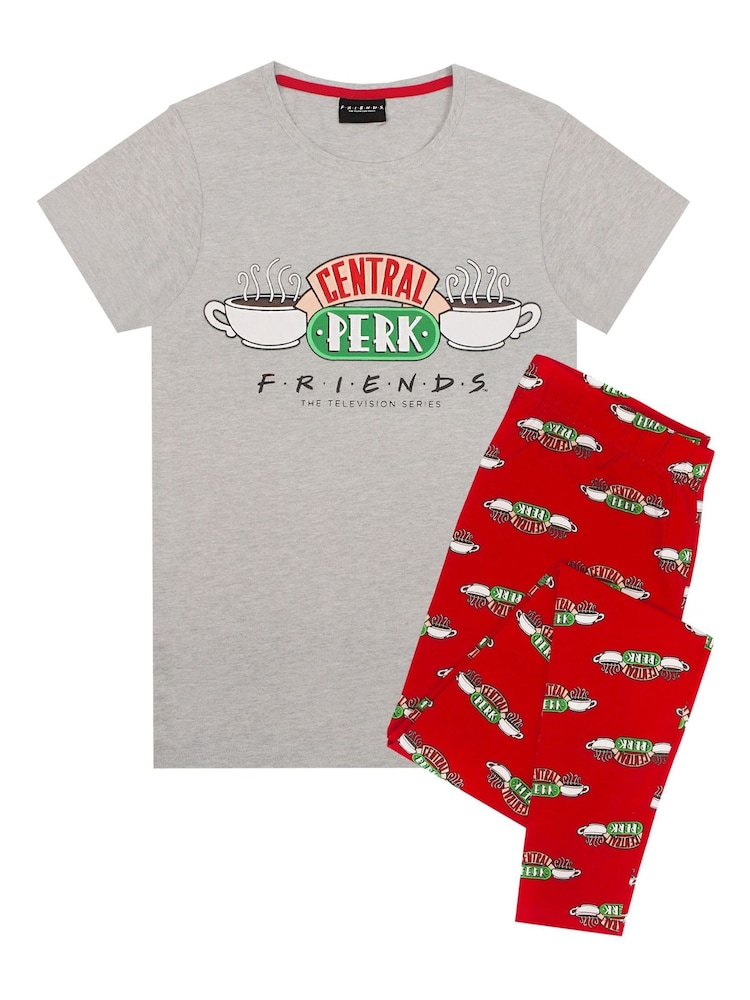 Vanilla Underground Grey Friends Long Leg Pyjamas Set - Image 3 of 5