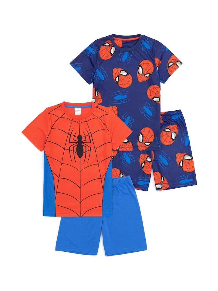 Vanilla Underground Red Boys Spiderman Pyjamas 2 Pack - Image 1 of 5