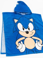 Vanilla Underground Blue Sonic Towel 100% Cotton Poncho - Image 4 of 6