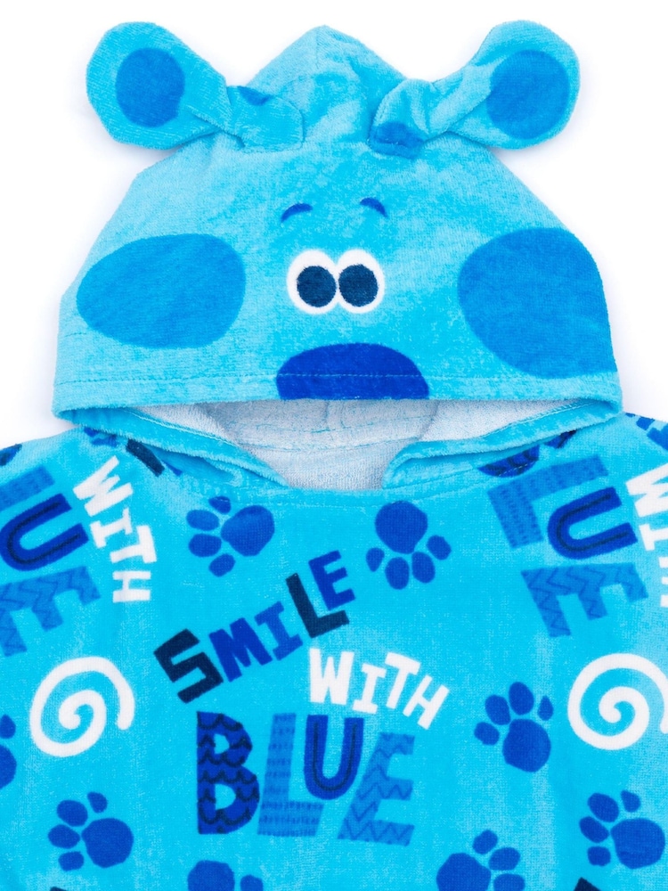 Vanilla Underground Blue Kids 100% Cotton Clues Character Towel Poncho - Image 2 of 5 Vanilla Underground Blue Kids 100% Cotton Clues Character Towel Poncho - Image 2 of 5