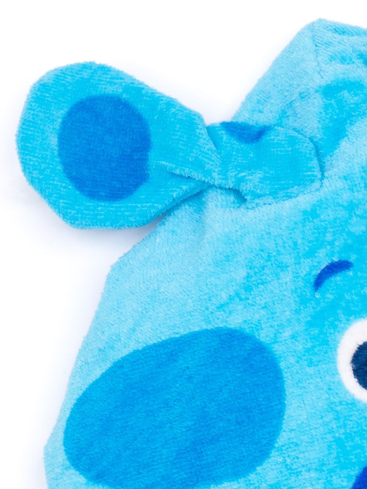 Vanilla Underground Blue Kids 100% Cotton Clues Character Towel Poncho - Image 5 of 5 Vanilla Underground Blue Kids 100% Cotton Clues Character Towel Poncho - Image 5 of 5