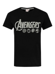 Vanilla Underground Black Mens Marvel Avengers Long Leg 100% Cotton Pyjamas Set - Image 2 of 5