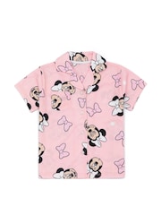 Vanilla Underground Pink Girls Disney Minnie Mouse Short Button Up Pyjamas - Image 2 of 5