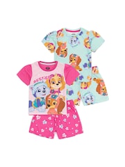 Vanilla Underground Pink Girls Paw Patrol Pyjamas 2 Pack - Image 1 of 5