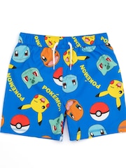 Vanilla Underground Blue Pokemon Boys Swim Shorts 2 Pack - Image 2 of 5