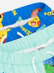 Vanilla Underground Blue Pokemon Boys Swim Shorts 2 Pack - Image 4 of 5