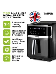 Tower Black Vortx 7L Steam Air Fryer 1700W - Image 2 of 8