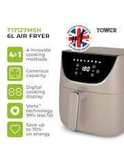 Tower Cream Vortx 6L Air Fryer - Image 2 of 8