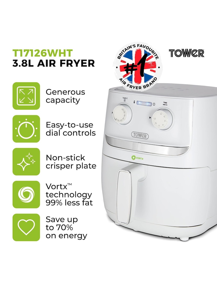 Tower White Vortx 3.8L Air Fryer - Image 2 of 8