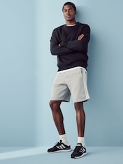 adidas Grey 100% Cotton Adicolor 3-Stripes Shorts - Image 1 of 7