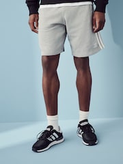 adidas Grey 100% Cotton Adicolor 3-Stripes Shorts - Image 2 of 7