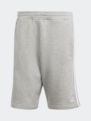 adidas Grey 100% Cotton Adicolor 3-Stripes Shorts - Image 7 of 7