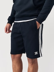 adidas Black 100% Cotton Adicolor 3-Stripes Shorts - Image 5 of 7
