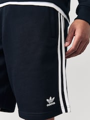 adidas Black 100% Cotton Adicolor 3-Stripes Shorts - Image 6 of 7