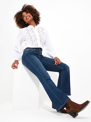 Joe Browns Blue Essentials Western Bootcut Flared Jeans - Image 3 of 5