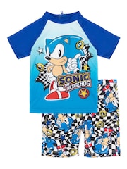 Vanilla Underground Blue Sonic The Hedgehog 2 Piece Swim Set - Image 1 of 5