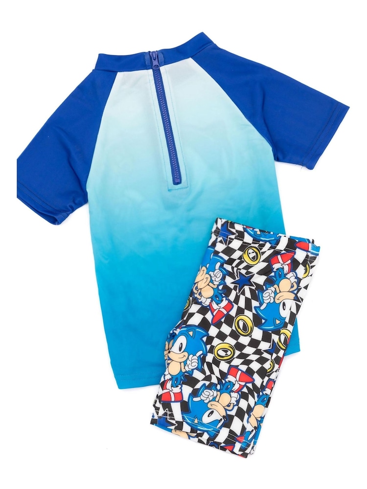 Vanilla Underground Blue Sonic The Hedgehog 2 Piece Swim Set - Image 2 of 5